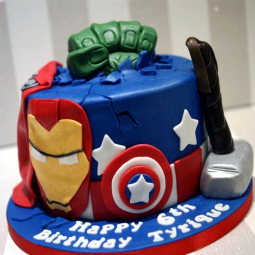 Avengers Theme Birthday Cake Delivery in Delhi