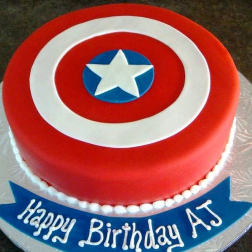 Captain America Shield Designer Cake Delivery in Delhi