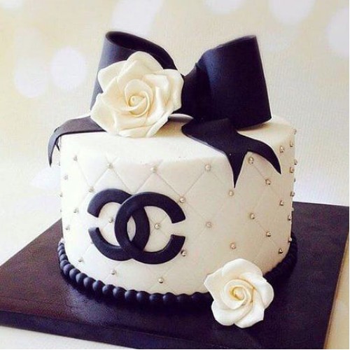 Chanel Theme Fondant Cake Delivery in Delhi
