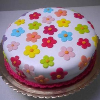 Floral Designer Fondant Cake Floral Designer Fondant Cake