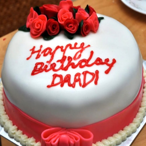 Fondant Birthday Cake For Grand Mother Delivery in Delhi