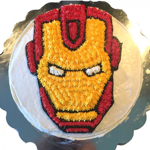 Iron Man Face Cream Cake Delivery in Delhi