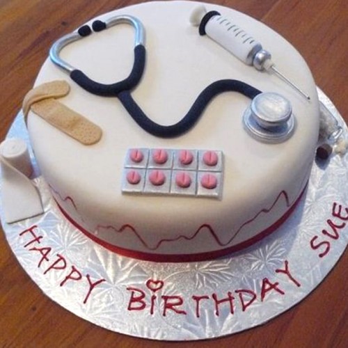 Medical Theme Birthday Cake Delivery in Delhi