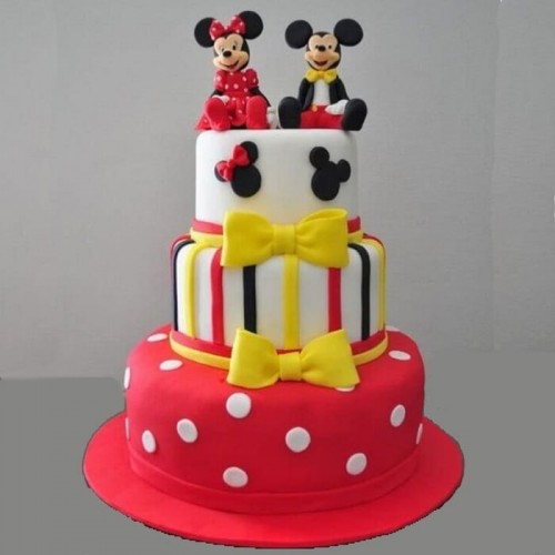 Minnie & Mickey Mouse 2 Tier Cake Delivery in Delhi