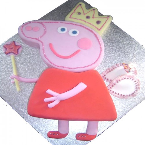Peppa Pig 3D Customized Fondant Cake Delivery in Delhi