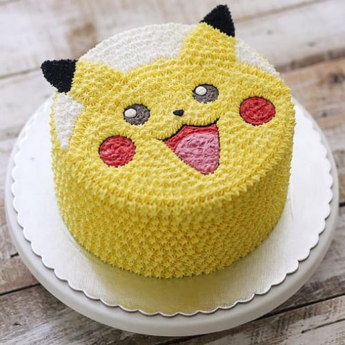 Pikachu Face Cream Cake Delivery in Delhi