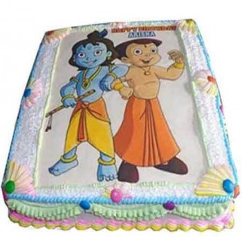 Chhota Bheem & Krishna Photo Cake