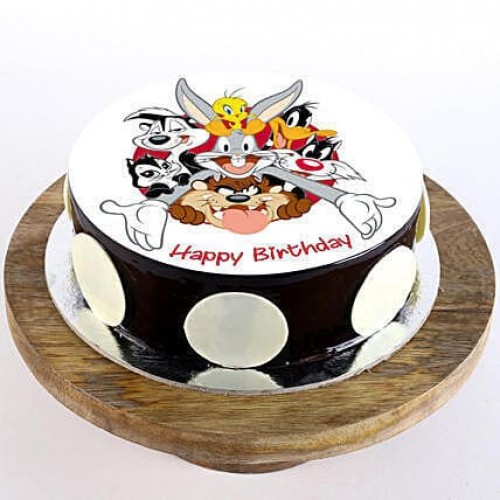 Looney Tunes Chocolate Photo Cake Delivery in Delhi