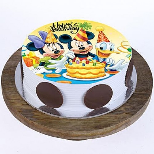 Mickey & Minnie Pineapple Cake Delivery in Delhi