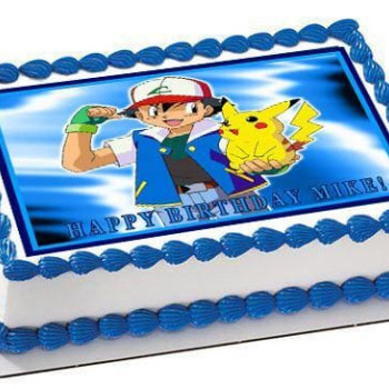 Pokemon Pikachu Cartoon Photo Cake