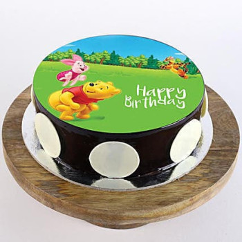 Pooh & Piglet Chocolate Photo Cake Pooh & Piglet Chocolate Photo Cake
