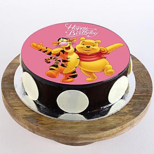 Pooh & Tigger Chocolate Photo Cake Delivery in Delhi