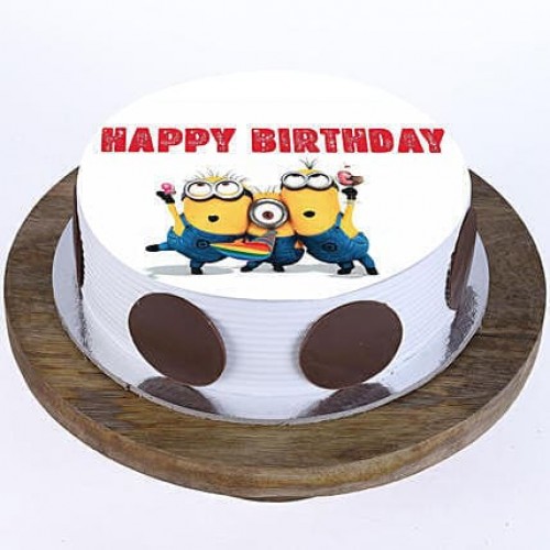 Quirky Minions Pineapple Cake Delivery in Delhi
