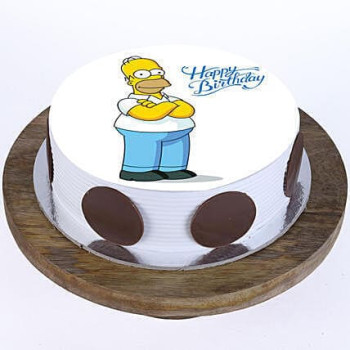 Simpsons Pineapple Photo Cake Simpsons Pineapple Photo Cake