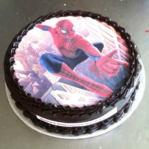 Spiderman Chocolate Photo Cake Delivery in Delhi