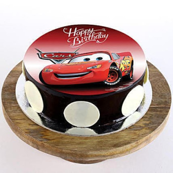The Cars Chocolate Photo Cake The Cars Chocolate Photo Cake