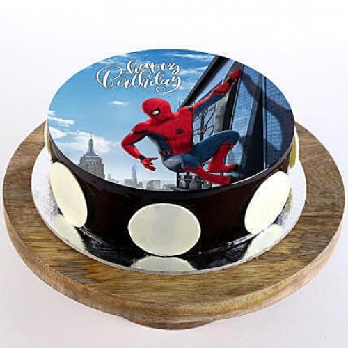 The Spiderman Chocolate Photo Cake Delivery in Delhi