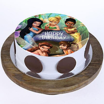 Tinkerbell Fairies Pineapple Photo Cake Tinkerbell Fairies Pineapple Photo Cake