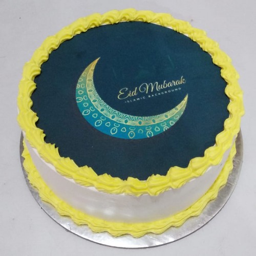 Eid Mubarak Chocolate Photo Cake Delivery in Delhi