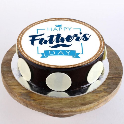 Fathers Day Chocolate Photo Cake Delivery in Delhi