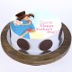 Happy Fathers Day Pineapple Photo Cake Delivery in Delhi