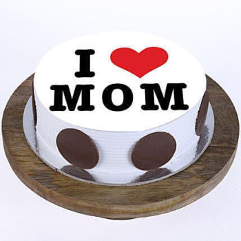 I Love Mom Pineapple Photo Cake I Love Mom Pineapple Photo Cake