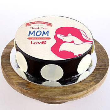Love Mom Chocolate Photo Cake Love Mom Chocolate Photo Cake