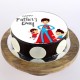 Superman Dad Chocolate Photo Cake Delivery in Delhi