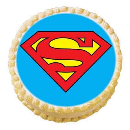 Superman Logo Photo Cake Delivery in Delhi