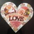 Love Heart Shape Greeting Card
