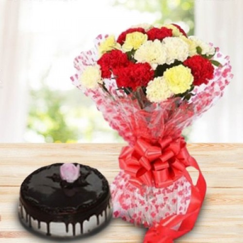 Carnation With Truffle Combo Delivery in Delhi