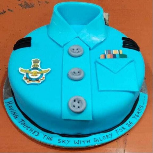 Air Force Uniform Theme Cake Delivery in Delhi NCR