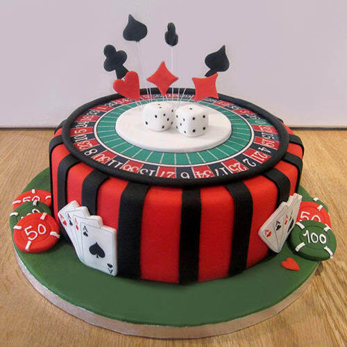 Casino Theme Birthday Fondant Cake Delivery in Delhi NCR