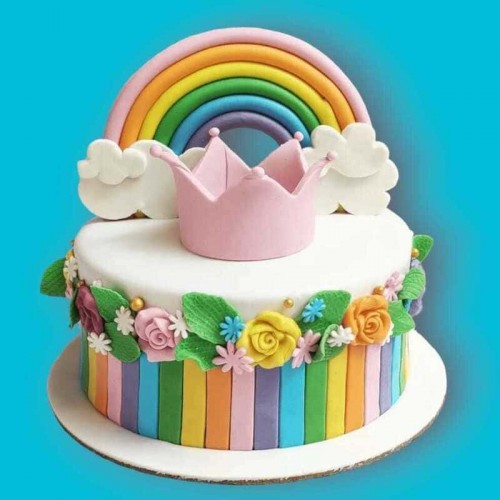 Crown the Rainbow Cake Delivery in Delhi NCR