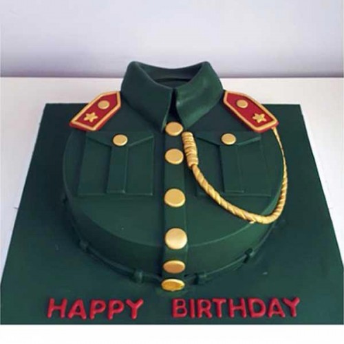 Lieutenant Themed Fondant Cake Delivery in Delhi NCR