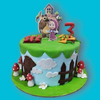 Masha and The Bear Birthday Cake