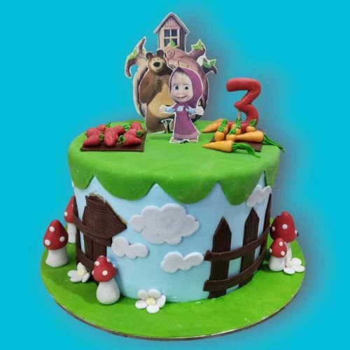 Masha and The Bear Birthday Cake Delivery in Delhi NCR