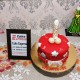 Red Fondant Penis Theme Cake Delivery in Delhi