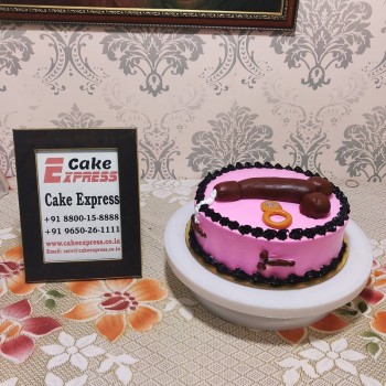 Penis Theme Semi Fondant Naughty Cake