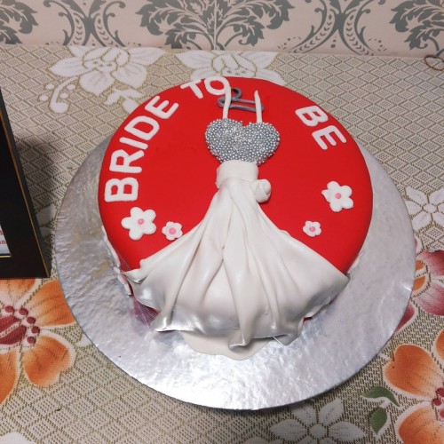 Bride to Be Theme Fondant Cake Delivery in Delhi NCR