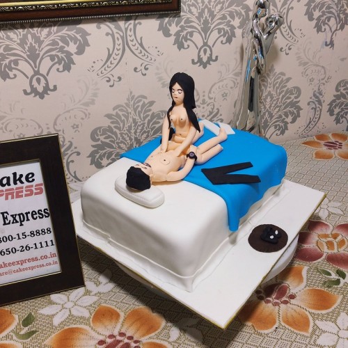 Girl on Top Bachelorette Fondant Cake Delivery in Delhi