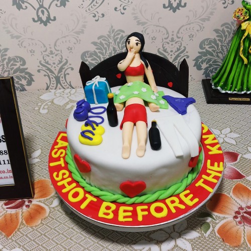 Naughty Bachelorette Fondant Cake Delivery in Delhi