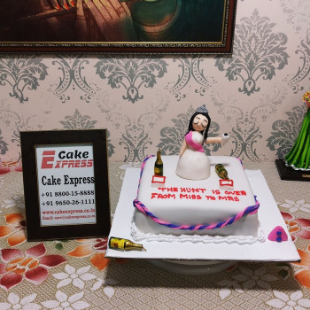 From Miss To Mrs Bridal Cake