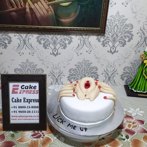 Pussy Shape Bachelorette Cake Delivery in Delhi