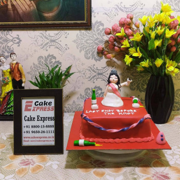 Red Fondant Bridal Bachelorette Cake Red Fondant Bridal Bachelorette Cake