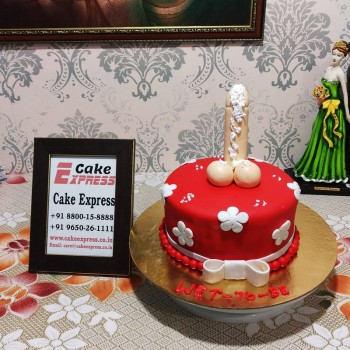 Red Fondant Penis Theme Cake