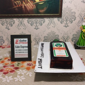 Jagermeister Bottle Shape Cake