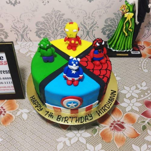 Avengers Toy Fondant Cake Delivery in Delhi