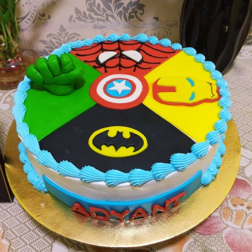 Avengers Semi Fondant Cake Delivery in Delhi