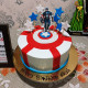 Captain America Semi Fondant Cake Delivery in Delhi NCR Captain America Semi Fondant Cake Delivery in Delhi